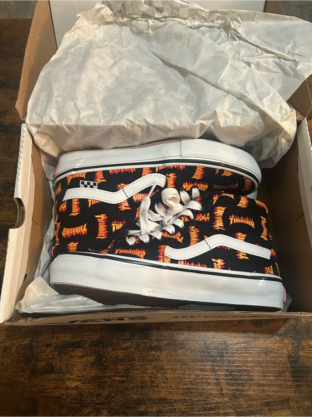 Vans Thrasher Black/Multi Skate Sk8-Hi Shoes